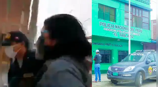 La mujer fue trasladada a la comisaría de El Tablazo en Tumbes