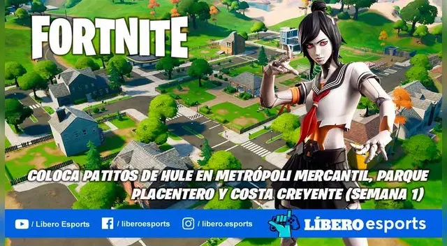 Fortnite: coloca patitos de hule en Metrópoli Mercantil, Parque Placentero y Costa Creyente