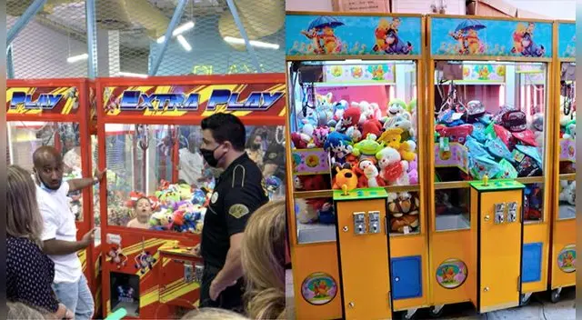 Niño queda atrapado en maquina de juguetes Niño queda atrapado en maquina de juguetes