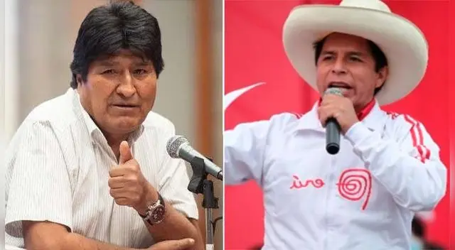 Pedro Castillo agradece saludo de Evo Morales Pedro Castillo agradece saludo de Evo Morales
