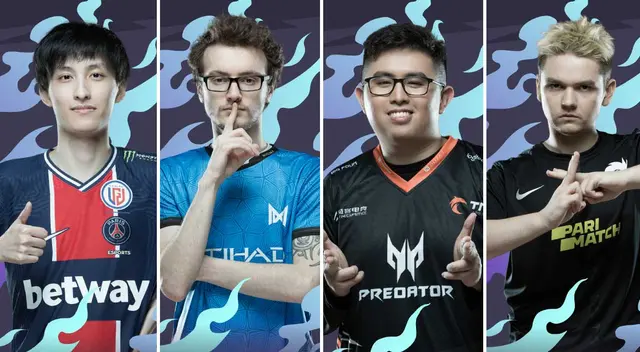 Ame, Miracle, Tims y Yatoro en WePlay AniMajor.