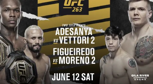 Adesanya vs Vettori por la estelar UFC 263