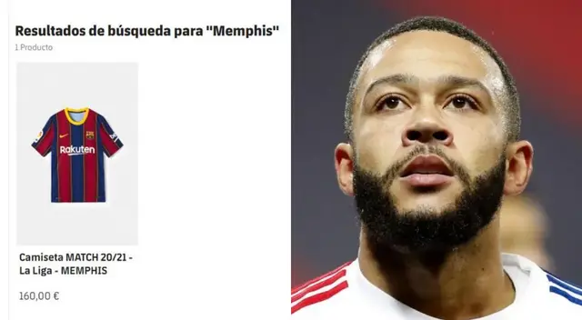 Barcelona ya vende la camiseta de Memphis Depay en su tienda virtual