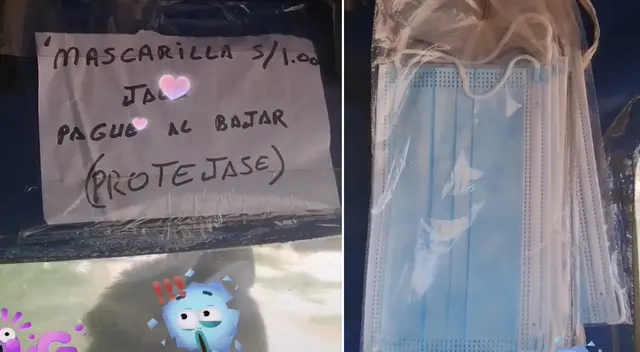 Mototaxista vende mascarilla en su medio de transporte para evitar el contagio de la COVID-19 Mototaxista vende mascarilla en su medio de transporte para evitar el contagio de la COVID-19