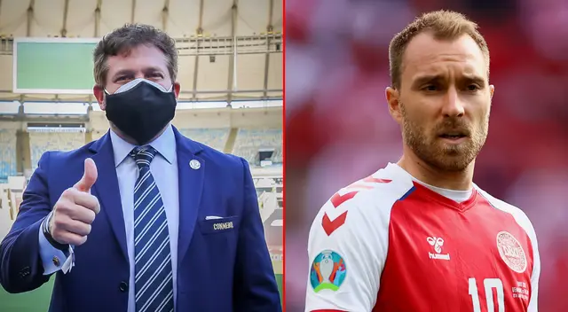 Presidente de Conmebol desea pronta recuperación a Christian Eriksen