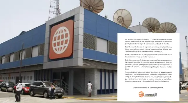 América TV y Canal N sobre renuncia de periodistas: “Les deseamos muchos éxitos” América TV y Canal N sobre renuncia de periodistas: “Les deseamos muchos éxitos”