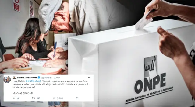 Celebran trabajo del CM de ONPE por su participación en el conteo de votos en Elecciones 2021 entre Perú Libre y Fuerza Popular Celebran trabajo del CM de ONPE por su participación en el conteo de votos en Elecciones 2021 entre Perú Libre y Fuerza Popular