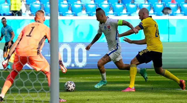 Suecia derrotó 1-0 a Eslovaquia por el Grupo E de la Eurocopa 2020.