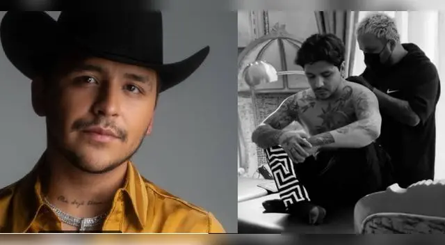 Christian Nodal desmiente que nuevo tatuaje sea para Belinda