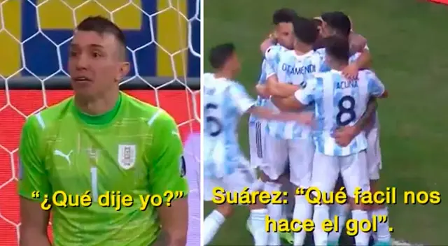 El reclamo airado de Luis Suárez a Muslera: El reclamo airado de Luis Suárez a Muslera: