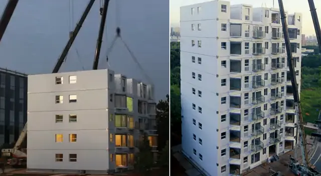 ¡De locos! Construyen edificio de 10 pisos en solo 29 horas en la ciudad de Changsha