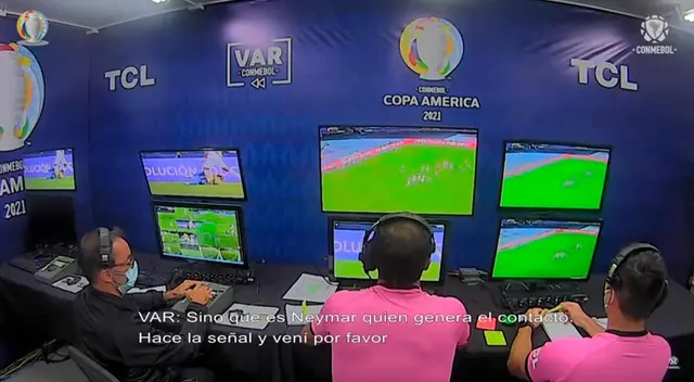 CONMEBOL reveló audios del VAR, en el que se confirma que Neymar simuló la falta CONMEBOL reveló audios del VAR, en el que se confirma que Neymar simuló la falta