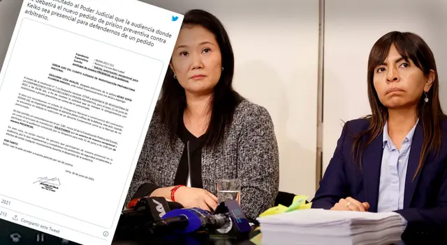 Abogada de Keiko Fujimori solicita que audiencia de prisión preventiva sea presencial Abogada de Keiko Fujimori solicita que audiencia de prisión preventiva sea presencial