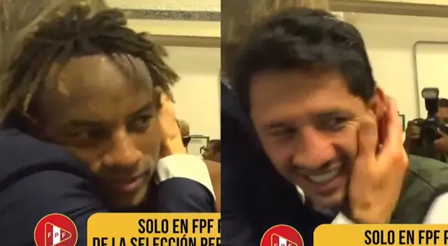 Gareca y su emoción al saludarse con Lapadula, Carrillo y Cueva