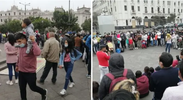 Familias celebraron en la Plaza San Martín pese a restricciones por la COVID-19 Familias celebraron en la Plaza San Martín pese a restricciones por la COVID-19