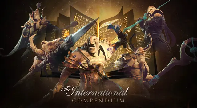 Compendio The International 10 con héroes de Dota 2.