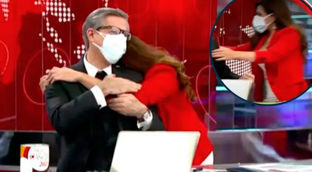 Verónica Linares abraza Federico Salazar tras recuperarse de la COVID 19