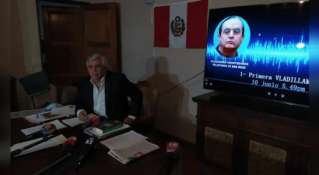 Olivera da a conocer un audio de Vladimiro Montesinos. Foto: Grace Mora / URPI-LR. Olivera da a conocer un audio de Vladimiro Montesinos. Foto: Grace Mora / URPI-LR.