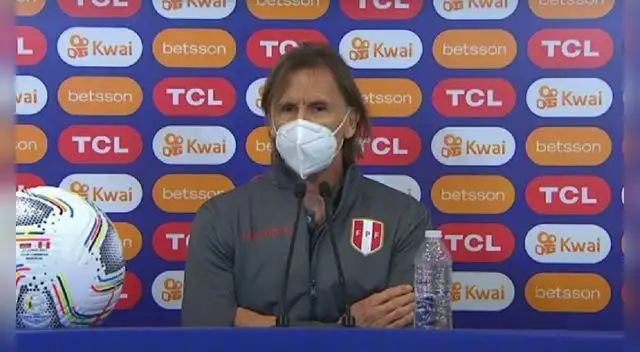 Ricardo Gareca habló en la previa del partido ante Venezuela. Foto: Conmebol