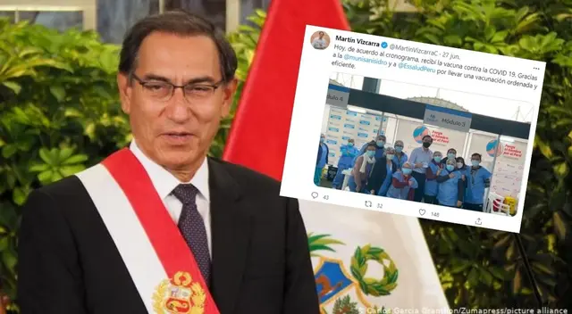 Martín Vizcarra volvió a recibir dosis contra la COVID-19 en San Isidro Martín Vizcarra volvió a recibir dosis contra la COVID-19 en San Isidro