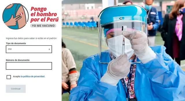 Consulta el portal Pongo el hombro del Ministerio de Salud para averiguar tu cita de vacunación.