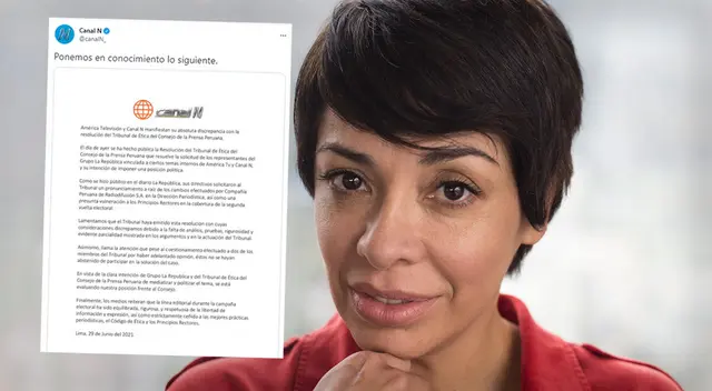 Tatiana Astengo arremete con el comunicado de Canal N