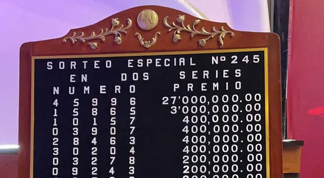 Checa los billetes ganadores del Sorteo Especial no. 245 de la Lotería Nacional Checa los billetes ganadores del Sorteo Especial no. 245 de la Lotería Nacional