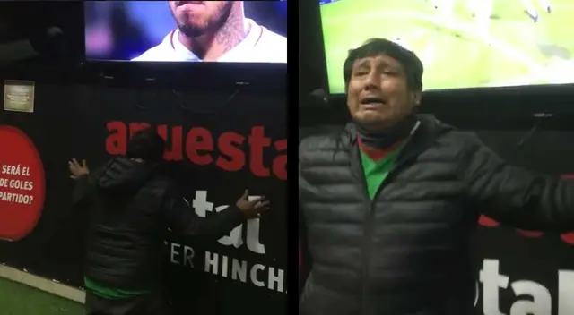 El hombre se levantó llorando de emoción por el pase de Perú a las semifinales de la Copa América 2021. El hombre se levantó llorando de emoción por el pase de Perú a las semifinales de la Copa América 2021.