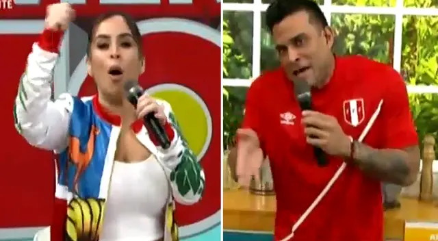 Ethel Pozo le jugó una cruel broma a Christian Domínguez a puertas del Perú vs. Brasil Ethel Pozo le jugó una cruel broma a Christian Domínguez a puertas del Perú vs. Brasil