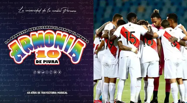 La agrupación de cumbia brindó apoyo a los jugadores tras el partido ante Brasil La agrupación de cumbia brindó apoyo a los jugadores tras el partido ante Brasil