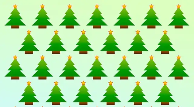 Encuentra el árbol distinto a los demás.