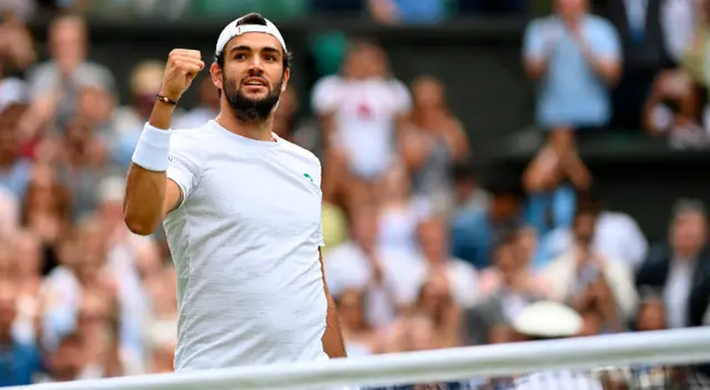Matteo Berrettini jugará su primera final de Wimbledon Matteo Berrettini jugará su primera final de Wimbledon