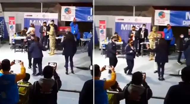 ¡Lo dejan todo! El Ministro de Salud y la PCM bailaron al término del Vacunatón - VIDEO