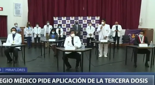 Colegio Médico del Perú solicita tercera dosis contra la COVID-19