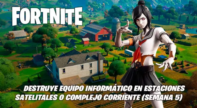 Fortnite: destruye equipo informático en estaciones satelitales o Complejo Corriente Fortnite: destruye equipo informático en estaciones satelitales o Complejo Corriente