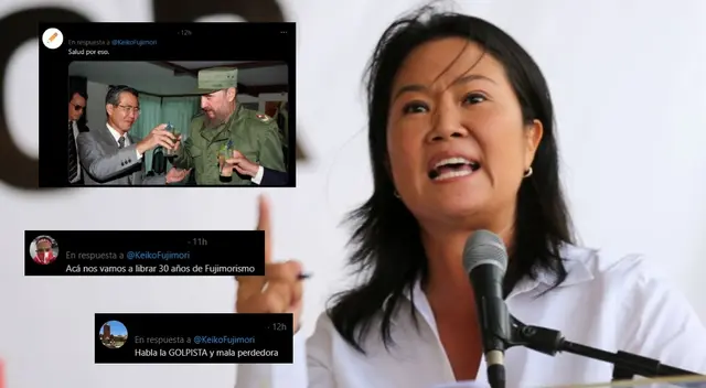Usuarios le responde a Keiko tras mensaje sobre manifestaciones en Cuba.