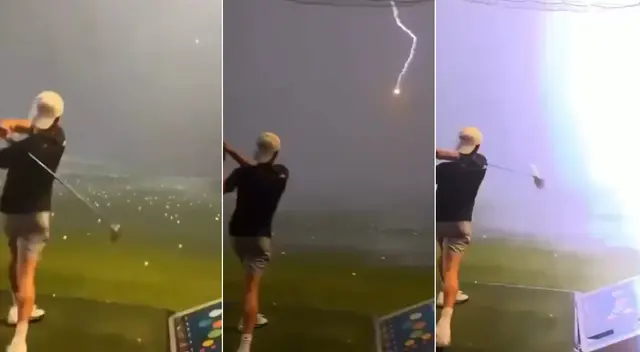Pelota de golf lanzada por joven a más de 140 kilómetros por hora es alcanzada por un rayo Pelota de golf lanzada por joven a más de 140 kilómetros por hora es alcanzada por un rayo