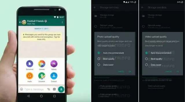 Usuarios podrán elegir la calidad de videos y fotos antes de enviarlos Usuarios podrán elegir la calidad de videos y fotos antes de enviarlos
