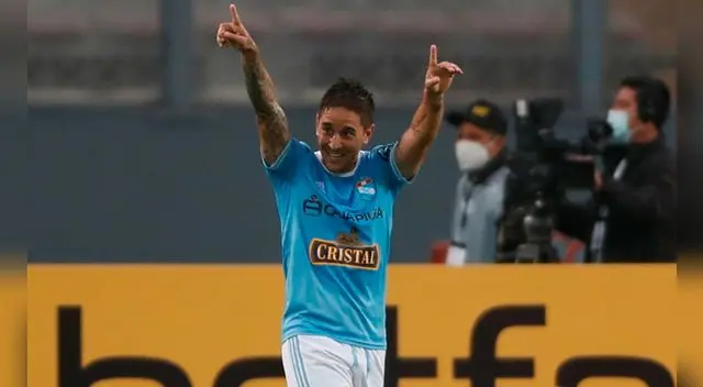 Alejandro Hohberg llegó a los ocho tantos con la camiseta celeste. Foto: EFE