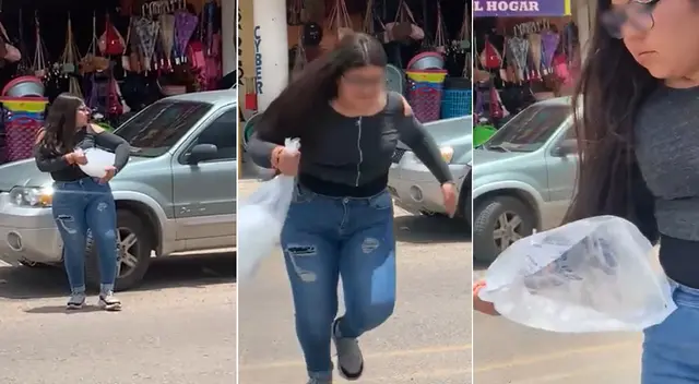 Para colmo de males, un camión pasó y aplastó por completo la bolsa de hielo