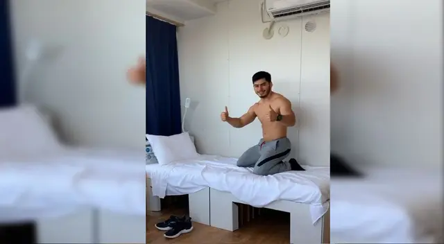 Atleta mexicano puso a prueba camas antisexo Atleta mexicano puso a prueba camas antisexo