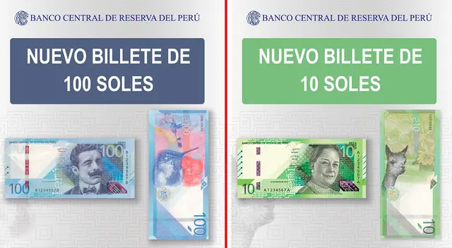 EL BCR puso en circulación nuevos billetes de 10 y 100 soles.