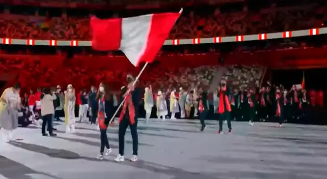 Desfile de la delegación peruana en los Juegos Olímpicos Tokio 2020.