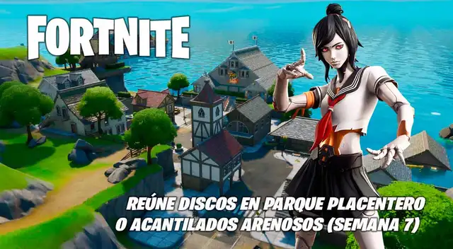 Fortnite: reúne discos en Parque Placentero o Acantilados Arenosos - VIDEO