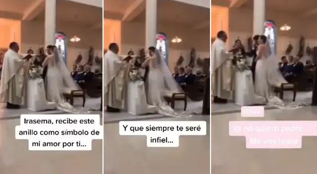 Novio comete terrible blooper en votos de boda al afirmar que promete ser infiel a su pareja