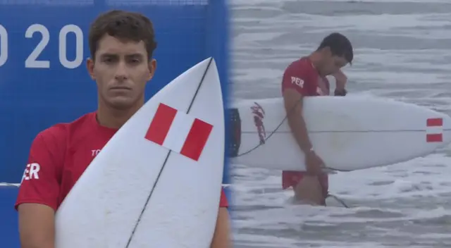 Lucca Messinas no pudo en cuartos de final de Surf en Tokio 2020