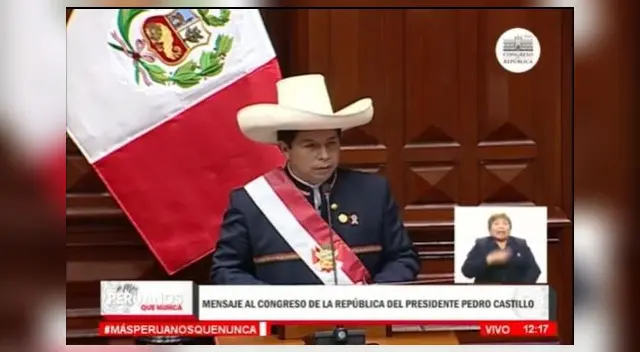 Pedro Castillo envía contundente mensaje a sus adversarios políticos. Pedro Castillo envía contundente mensaje a sus adversarios políticos.