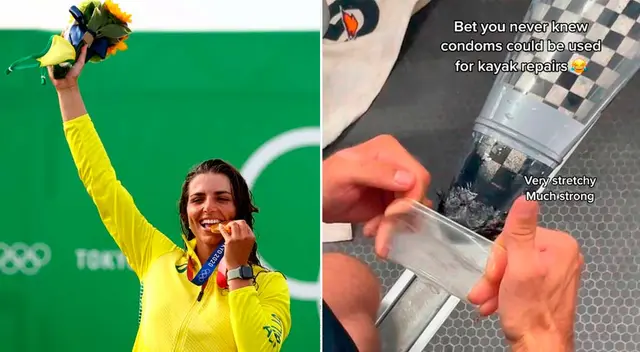 Tokio 2020: australiana utilizó preservativo para reparar su kayak y gana medalla Tokio 2020: australiana utilizó preservativo para reparar su kayak y gana medalla