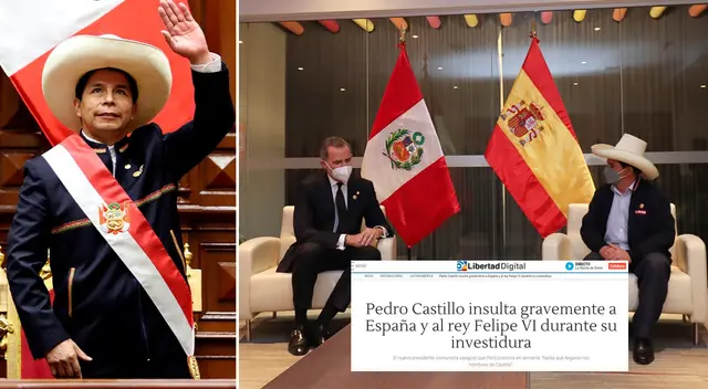 Prensa española criticó con dureza a Pedro Castillo por discurso en contra de la corona española.