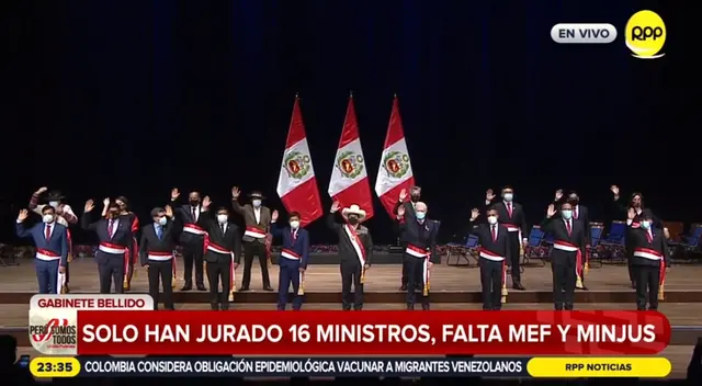 Pedro Castillo tomó juramento a sus nuevos ministros Pedro Castillo tomó juramento a sus nuevos ministros